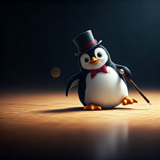 Dapper Penguin Strikes a Pose!