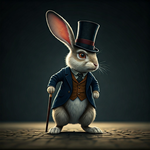 A Dapper Rabbit in the Shadows