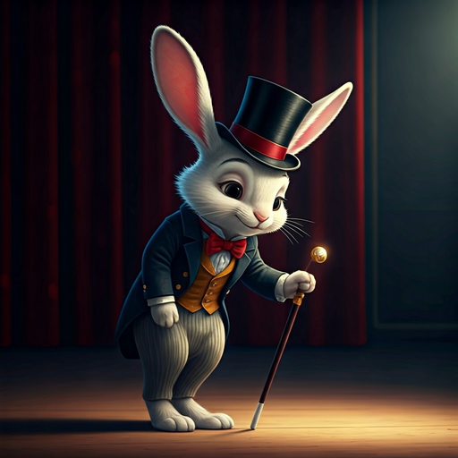 A Whimsical Rabbit Takes the Stage