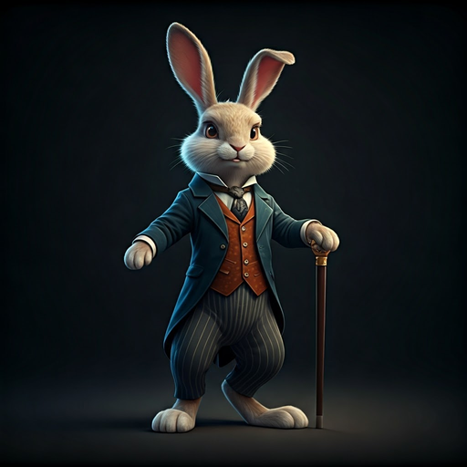 A Dapper Rabbit Takes Center Stage