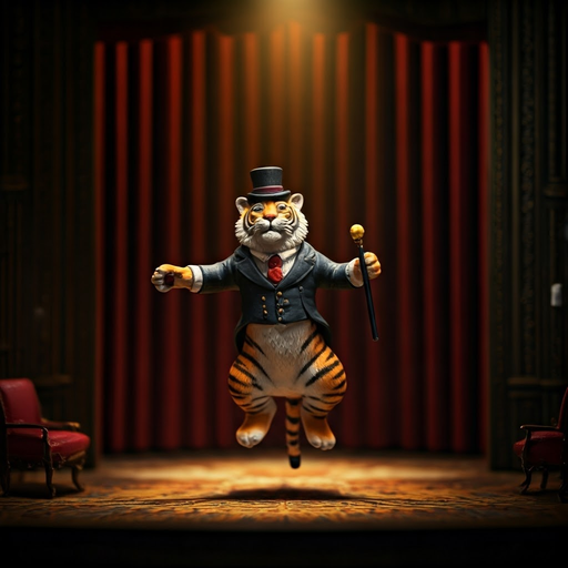 A Tiger Takes the Stage: Whimsical Miniature Theatre