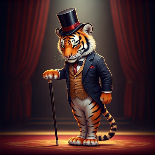 A Tiger in Tuxedo Takes the Stage