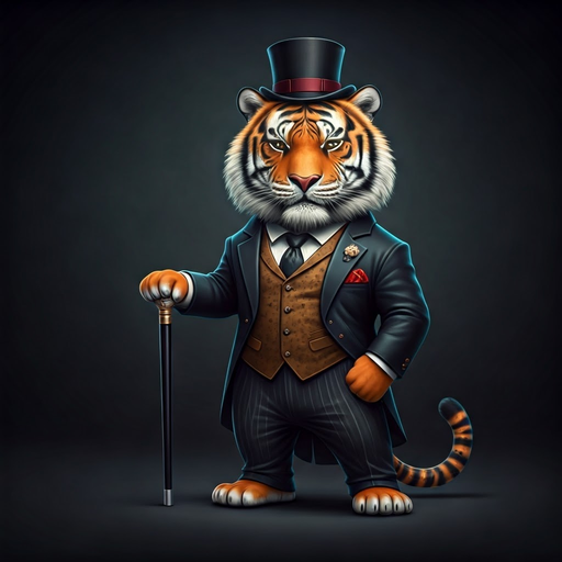 The Dapper Tiger: A Whimsical Twist on Sophistication