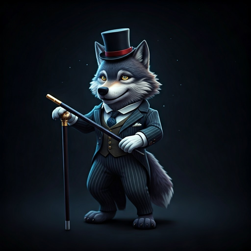 A Wolf in Fine Attire: Mystery and Whimsy in a Single Image