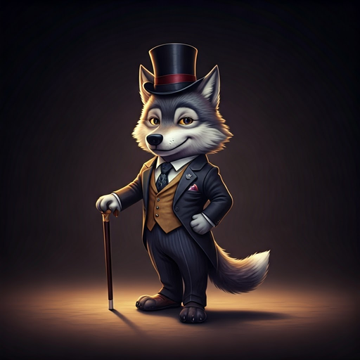 A Wolf in Formal Attire Takes the Stage