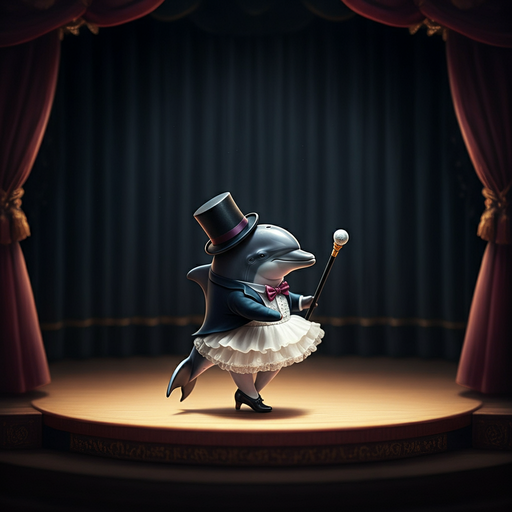 Dapper Dolphin Takes the Stage in Hilarious Performance