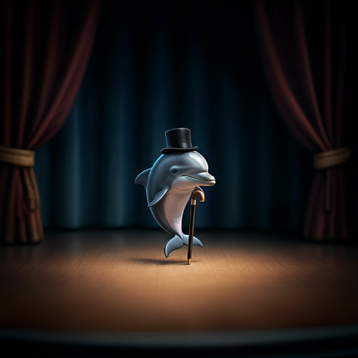 Dapper Dolphin Takes the Stage in Whimsical Performance