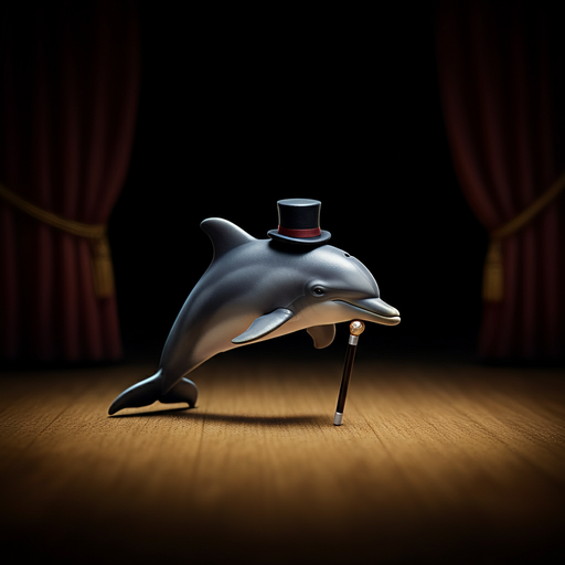 Dapper Dolphin Takes the Stage in Whimsical Performance