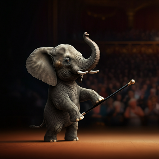 Elephant Takes the Stage with a Whimsical Twist