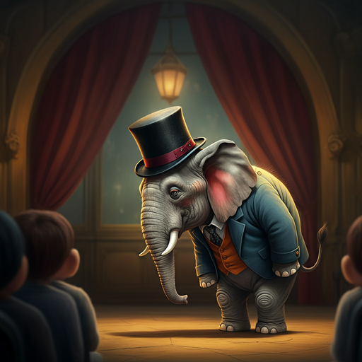 A Bowing Elephant Steals the Show in This Whimsical Cartoon