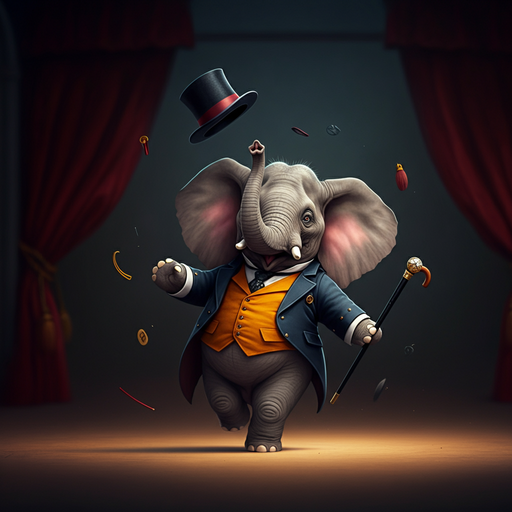 Elephant in a Suit Takes the Stage with Juggling Act