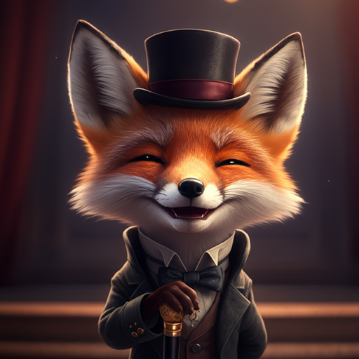 A Dapper Fox with a Playful Grin