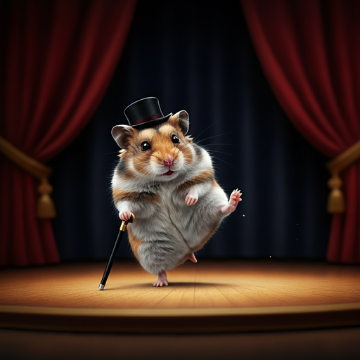 Top Hat Hamster Takes the Stage in a Surprising Performance!