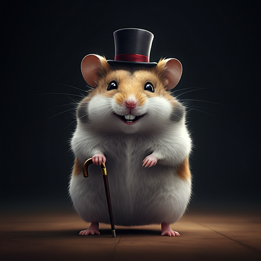 Tiny Gentleman in a Top Hat: A Hamster’s Whimsical Adventure