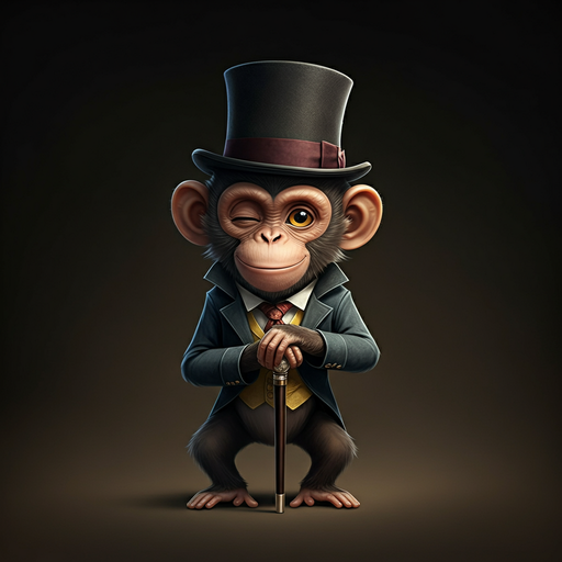 Chimp in a Suit: A Winking Gentleman