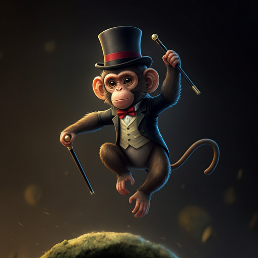 Dapper Monkey Takes a Leap of Whimsy