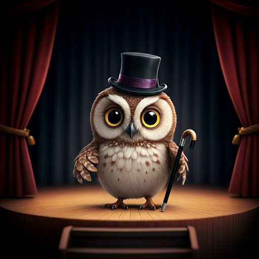 A Dapper Owl Takes the Stage