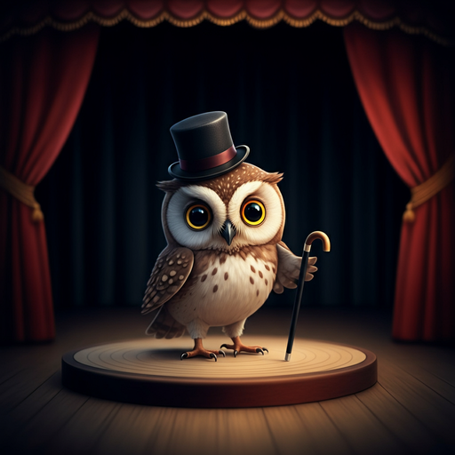 A Dapper Owl Takes the Stage