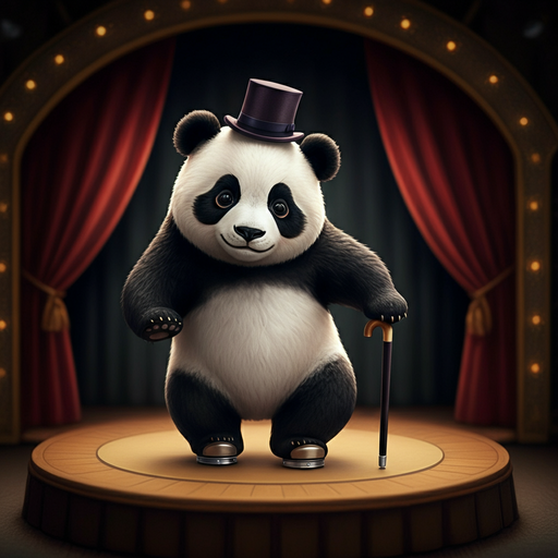 A Dapper Panda Takes the Stage