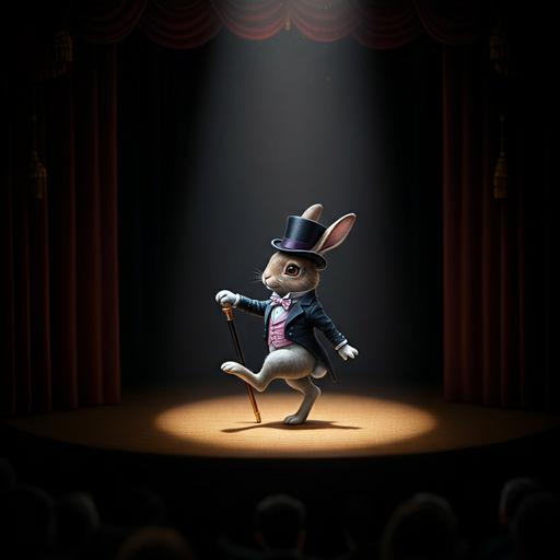 A Rabbit Takes Center Stage in Whimsical Performance