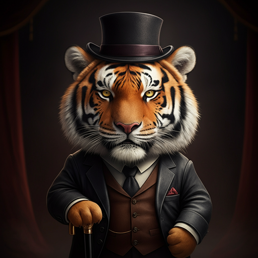 The Tiger in a Top Hat: A Whimsical Blend of Wild and Classy