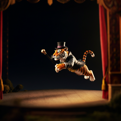 Suit Up and Take Flight: Tiger Takes the Stage in Whimsical Performance