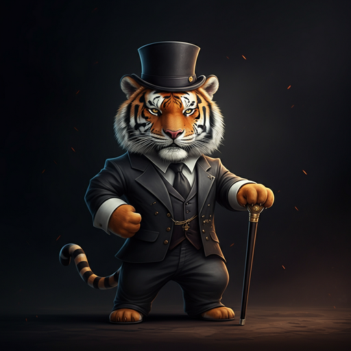 The Dapper Tiger: A Whimsical Tale of Power and Play